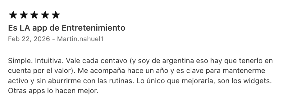 Review de usuario de Gravl 4