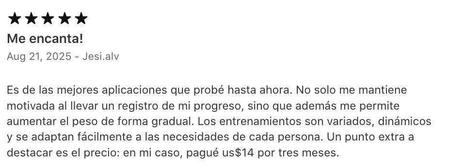 Review de usuario de Gravl 6