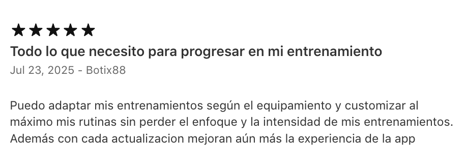 Review de usuario de Gravl 7