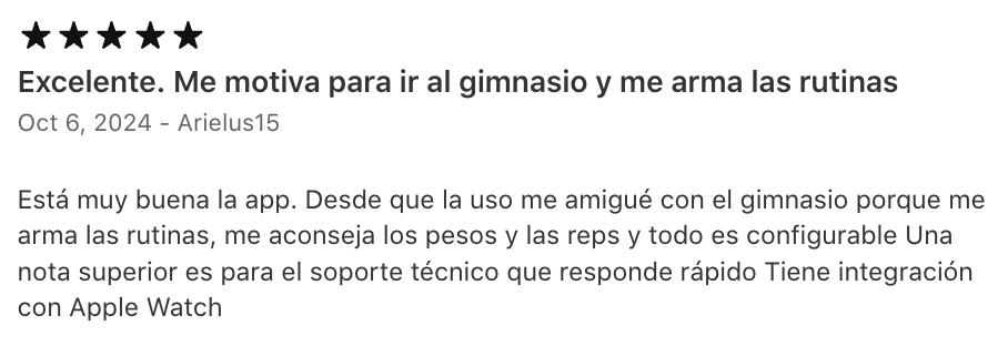 Review de usuario de Gravl 11